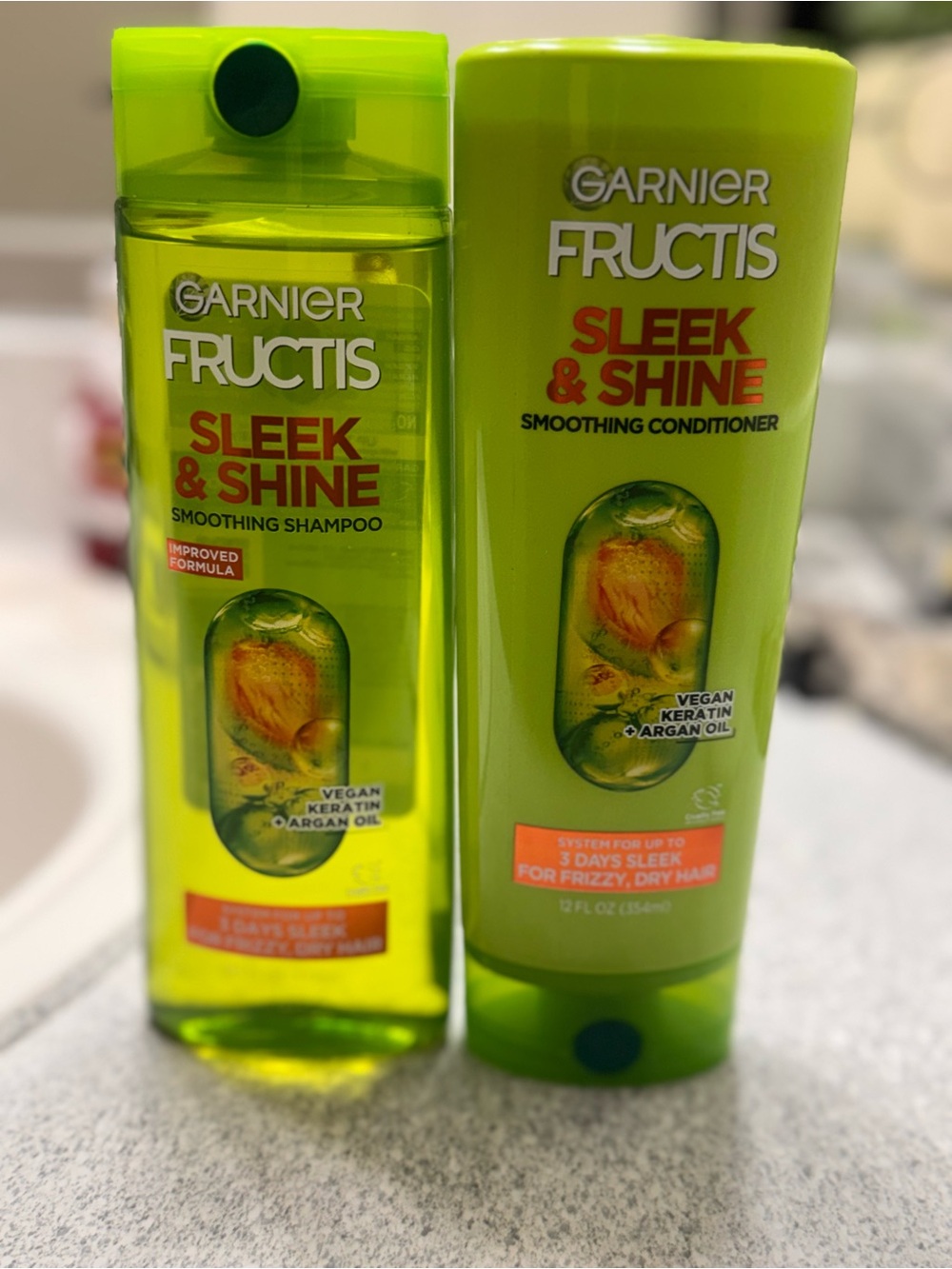 Garnier Fructis Sleek & Shine Duo - Bright Green Bottles